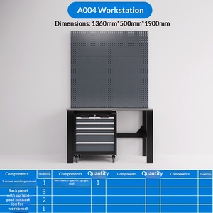 Auto Repair Tool Cart Combination Tool <b>Cabinet</b> Multifunctional Heavy-Duty Mobile Steel Hardware Workbench 600KG <b>Garage</b> Workshop - Product Image 5