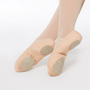 Nducjw — <span class=keywords><strong>chaussures</strong></span> de Ballet en cuir véritable, roses, avec semelle fendue - Product Image 1