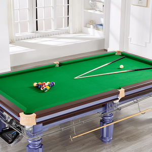 Table de <span class=keywords><strong>billard</strong></span> 9 pieds en ardoise et bois écologique avec poche en cuir personnalisable, moderne, pour club de <span class=keywords><strong>billard</strong></span>, bar - Product Image 2