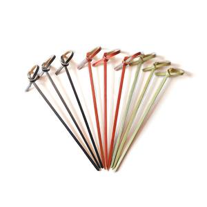 Cocktail Pick Noué <span class=keywords><strong>Apéritif</strong></span> Picks 12cm Noeud Bouclé Ciseaux <span class=keywords><strong>Sandwich</strong></span> Burger Brochettes Bambou BBQ Brochette - Product Image 2