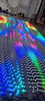 Rideau de pixels LED RGB 360° pleine couleur, écran mural matriciel 3D en forme de boule