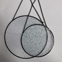 Colgante de cristal Circular de colores personalizado, arte de pared, decoración colgante para ventana del hogar, una pieza personalizada