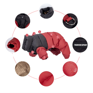 New Arrival OEM Customize Waterproof Polyester Print Winter Warm Pet <b>Dog</b> Clothes <b>with</b> <b>Legs</b> Covered Luxury Wholesale - Product Image 4