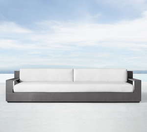 Canapé en aluminium avec tissu imperméable et foyer Ensemble canapé de patio <span class=keywords><strong>villa</strong></span> moderne de luxe <span class=keywords><strong>Marbella</strong></span> - Product Image 4