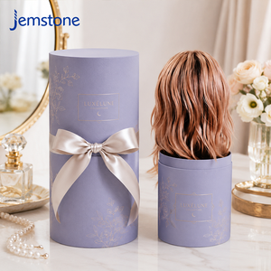 Tubo <span class=keywords><strong>de</strong></span> Papel Blanco <span class=keywords><strong>de</strong></span> Lujo Reciclable Personalizado para Pelucas, Caja <span class=keywords><strong>de</strong></span> Embalaje Cilíndrica <span class=keywords><strong>de</strong></span> Cartón Redonda para Extensiones <span class=keywords><strong>de</strong></span> Cabello <span class=keywords><strong>de</strong></span> Lujo <span class=keywords><strong>con</strong></span> Cinta - Product Image 6