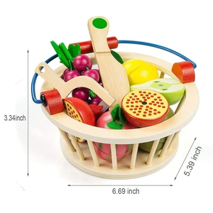 <span class=keywords><strong>Fruits</strong></span> légumes jouets de cuisine, pièces en <span class=keywords><strong>bois</strong></span>, découpe magnétique, jouets de cuisine en <span class=keywords><strong>bois</strong></span> pour enfants - Product Image 5
