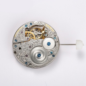 Mouvement de montre automatique mécanique personnalisé à axe unique rotatif avec tourbillon, motif écailles de poisson et ondes de Genève - Product Image 3
