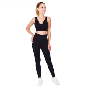 Hochwertiges Fitness-Set mit hoher Taille und Po-Lifting-Effekt, 2-teiliges Yoga-Set, nahtlose Stretch-Leggings für Damen, Workout, Laufen - Product Image 6
