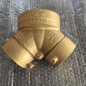 5 Anos de Garantia Todo Latão 4 ''(6'')X2 1/2 ''X2 1/2'' Siamese Connection Clapper Valve Produto de Combate a Incêndios FM UL Aprovação - Product Image 5