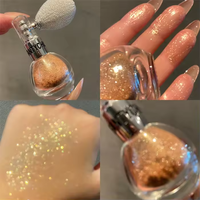 Poudre de paillettes pour le corps en gros pour le visage, illuminateur liquide, poudre libre à étiquette privée, illuminateur de maquillage, spray de maquillage brillant
