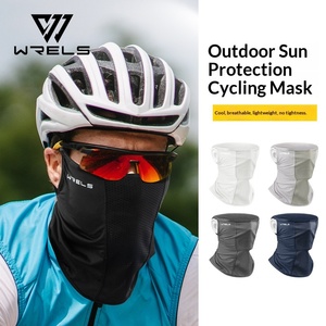WRELS <span class=keywords><strong>Masque</strong></span> carré unisexe en soie glacée, protection solaire, cache-visage d'été, cache-cou coupe-vent, voile de cyclisme extérieur - Product Image 2