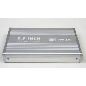Boîtier de disque dur Sata de 3,5 pouces, boîtier en aluminium, USB 2.0 externe pour le stockage d'ordinateurs portables et de bureau - Product Image 1