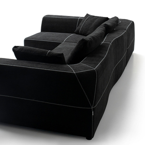 Sofá Seccional Moderno de Tela con Costuras <span class=keywords><strong>en</strong></span> Forma de Diamante, Estilo Deportivo, Ideal para Sala de Juegos, Sala de Estar o Decoración de Espacios Masculinos - Product Image 3