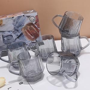 300ml di vetro <span class=keywords><strong>diamante</strong></span> domestico caffè e tazza da tè colorato semplice acqua vivente con manico per bere ogni giorno - Product Image 6