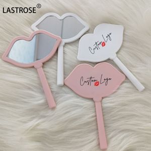 Handheld Pocket Makeup <b>Mirror</b> Vintage Personalized Portable Mini Pink Heart Hand Held Vanity <b>Mirror</b> With Logo - Product Image 5