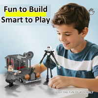 Ensemble de blocs de construction de voiture d'horreur d'Halloween très populaire, véhicule squelette effrayant, briques de construction avec mini figurines, jouet idéal pour un cadeau