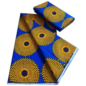 African Wax Dutch Loincloths Wholesale Pagne Hollandais Original African Real Wax Print Fabric 6 Yards clothing