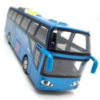 Autobús de Juguete de Aleación con Sonido y Luz, Modelo Guerrero, Cinco Puertas Abatibles, Muebles Creativos, Venta al por Mayor