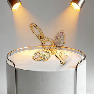 Convertidor de Hora Universal Chapado en <span class=keywords><strong>Oro</strong></span> con Zirconio en Forma de Corazón de Plata 925 - Sombrero Mágico del Ladrón Volador para Panola - Sin Cuentas Fijas para DIY - Product Image 2