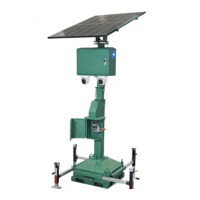 Torre de CCTV Portátil con Energía Solar, Paneles Solares de 420W, Batería de Litio, Mástil Manual de 4m para Seguridad en Almacenes Exteriores