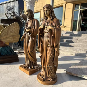 BLVE Iglesia Decoración Cristiana Religiosa Nuestra Señora Escultura Latón Bronce Tamaño real María Estatua DE LA Virgen María - Product Image 3