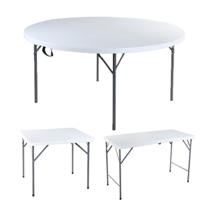 Giá Rẻ Bền Có Thể Gập Lại 10 Người 60 72 Inch Vòng 180 Cm Sự Kiện Nhựa Ngoài Trời Gấp Bảng - Product Image 1