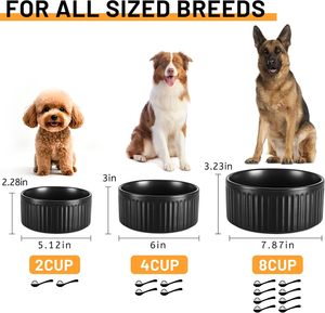 Bols pour chiens en céramique écologiques de <span class=keywords><strong>6</strong></span> pouces avec motif uni et design imperméable pour chats - Bol pour nourriture et eau - Product Image 2