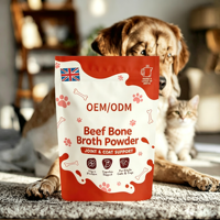 Poudre de Bouillon de Bœuf Riche en Protéines, Absorption Rapide, Sûr, Soutien Articulaire et Cutané, Complément Nutritionnel pour Chiens et Chats Toutes Races