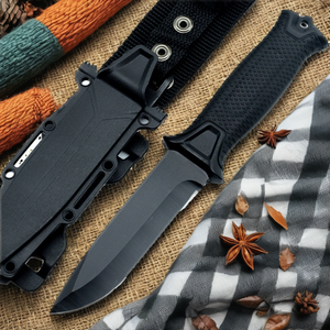 Cuchillo de Hoja Fija de Acero Inoxidable GACI Survival Tactic con Funda de Goma para Caza, Camping, OEM, Personalizable, 1 Año de Garantía - Product Image 2