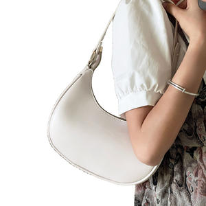 Bolso de Mano Nuevo para Mujer, Bandolera, Versátil, de Verano, Tipo Media Luna, con Cierre de Cremallera y Forro de Poliéster - Product Image 3