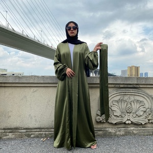 1917 #   Cárdigan de Alta Calidad en 10 Colores Sólidos, con Puños Elásticos de Satén Grueso y Mangas Amplias, Abaya en Oferta - Product Image 2