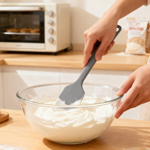 Nhà Máy Giá Dài Xử Lý Silicone Thìa Biểu Tượng Tùy Chỉnh Jar <span class=keywords><strong>Scraper</strong></span> & Baking Trộn Công Cụ Icing Frosting Dao Cho Tự Làm Nhà Bếp - Product Image 2