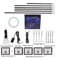 Nouvelle Lampe d'Ambiance LED Universelle 256 Couleurs RGB 22-en-1 pour Voiture, Décoration Intérieure, Lumière d'Ambiance Musicale Dansante en Acrylique