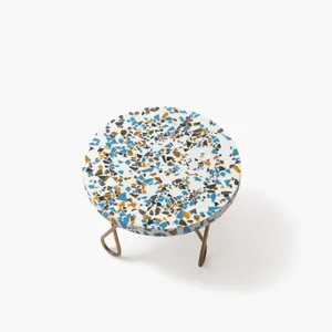 Multi-Functional Acacia Wood and Multicolor Terrazzo <b>Cake</b> <b>Stand</b> Indian Exporter's Dessert Serving and Decor Set - Product Image 3