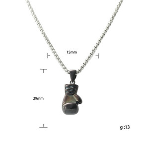Stainless Steel Boxing <b>Glove</b> Pendant Men's Necklace Retro Punk Style Themed Charm Gift 120209 - Product Image 5