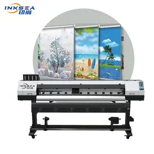 Mesin cetak Inkjet kain tekstil kulit cetak cetak lebar mesin foto 1.8/1.6M ukuran Plotter