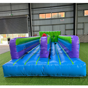 2 làn xe bơm hơi <span class=keywords><strong>Bungee</strong></span> chạy thử thách cạnh tranh đua thiết bị trò chơi thể thao tương tác bơm hơi - Product Image 2