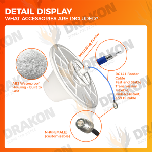 Broadband dalam ruangan GSM 3G 4G 5G 360 derajat cakupan sinyal dudukan kubah Omni WiFi antena langit-langit 5G penguat sinyal 7dBi N-K - Product Image 4