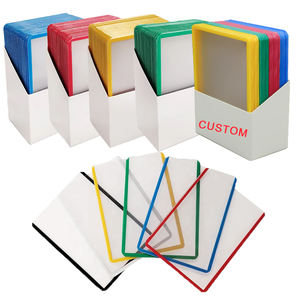 Porte-cartes Top Loader 3x4 avec bordure rouge, transparent et coloré, <span class=keywords><strong>double</strong></span> face, pour cartes TCG, MTG, YoGiOh, Pokemoned - Product Image 2