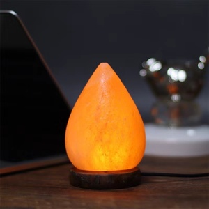 Lampe en sel de l'Himalaya ronde polie, lumière chaude, lampe de table pour la décoration de la maison, décoration Feng Shui - Product Image 2
