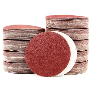 High quality 4inch abrasive tools sandpaper no hole red sanding disc abrasive paper disc