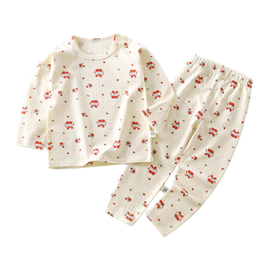 Conjuntos <span class=keywords><strong>de</strong></span> Pijamas <span class=keywords><strong>de</strong></span> Manga Corta para Niños, con Estampado <span class=keywords><strong>de</strong></span> Dibujos Animados, <span class=keywords><strong>de</strong></span> Spandex/Algodón, Transpirables y <span class=keywords><strong>de</strong></span> Secado Rápido, para Otoño, Venta al Por Mayor - Product Image 1