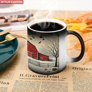 Mug à sublimation noir givré 11oz en céramique, tasse vierge DIY à changement de couleur - Product Image 5