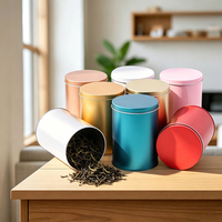 Lata Redonda Personalizada de Metal Mate, Apta para Alimentos, para Empacar Pan, Azúcar, Gelatina, Galletas, Dulces, Café, Té y Flores