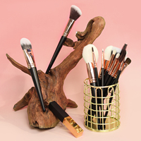 Ensemble professionnel de 12 pinceaux de maquillage pour les yeux, fibres de haute qualité, sans cruauté envers les animaux, virole en aluminium, manche en bois