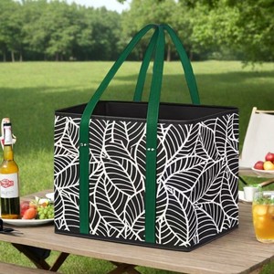 BALEINE Paquete <span class=keywords><strong>de</strong></span> 3 Bolsas <span class=keywords><strong>de</strong></span> Compras Plegables Reutilizables <span class=keywords><strong>de</strong></span> <span class=keywords><strong>PLA</strong></span> con Asas Reforzadas (Island Breeze) 13x10.2x11 Pulgadas - Product Image 2