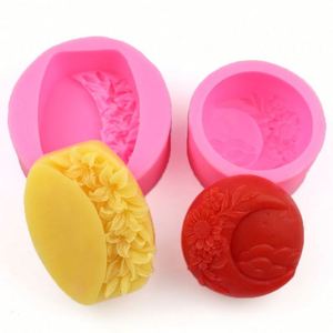 Moule en silicone 3D pour dentelle de sucre, forme fleur et lune, pour bonbons, savon, fondant, queue de sirène, OEM/ODM - Product Image 1