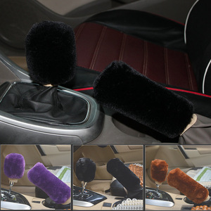 Juego de fundas de felpa para palanca de cambios y freno de mano de coche, 16 cm, lavables, para interior de automóvil - Product Image 2