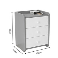Table de chevet multifonctionnelle OEM à 3 tiroirs, 40 cm, moderne et minimaliste, en panneaux composites, étanche et durable, pour chambre à coucher