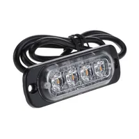 Feux de position latéraux de voiture ultra-minces à 4 LED pour camions Lampe flash stroboscopique Lampe d'avertissement d'urgence clignotante à LED